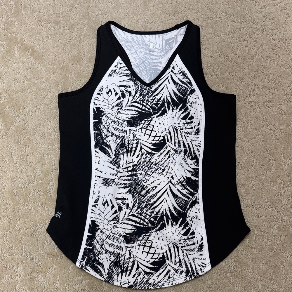 Tail Black and White Patterned Tank Top